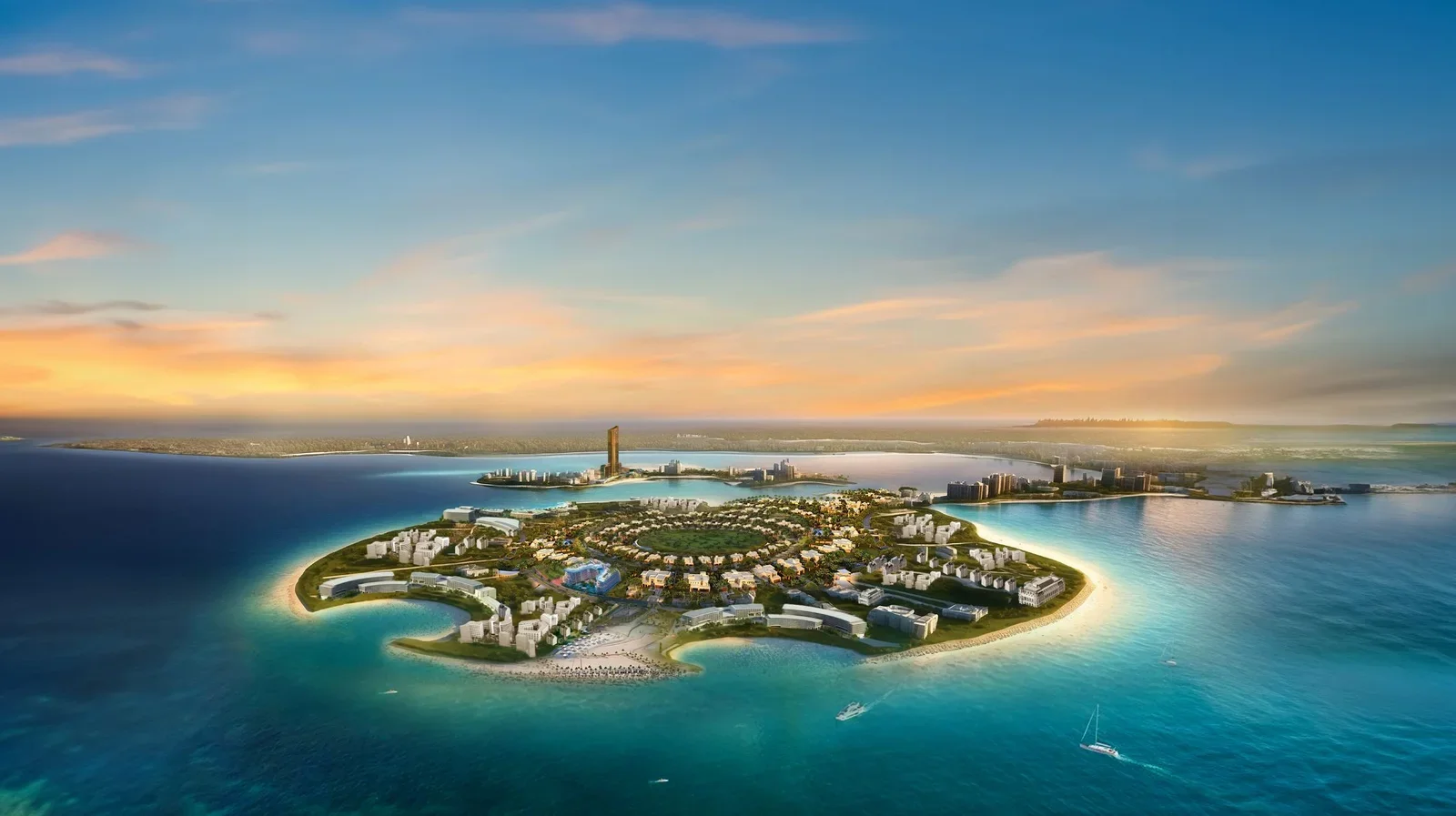 Vue aérienne d'Al Marjan Island
