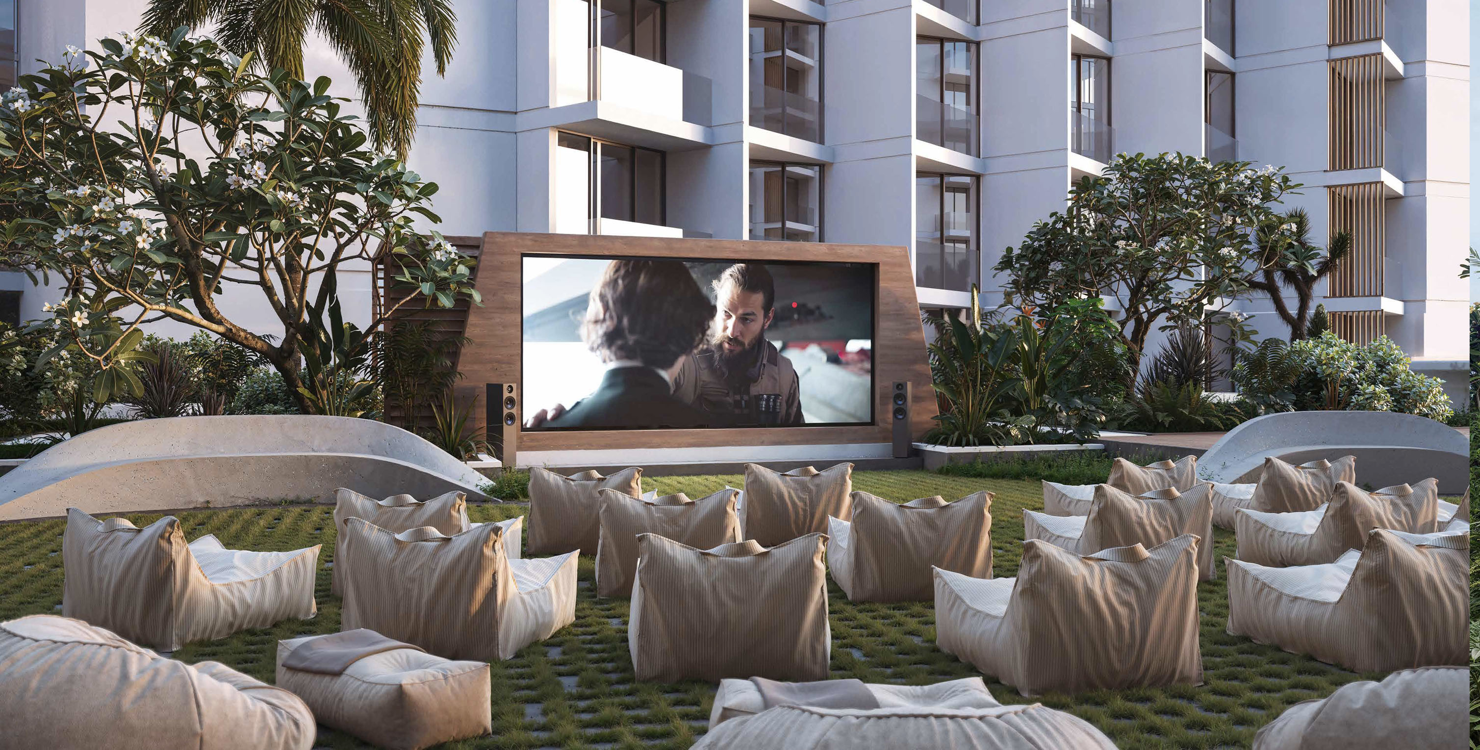 Cinéma en plein air à Playa Viva
