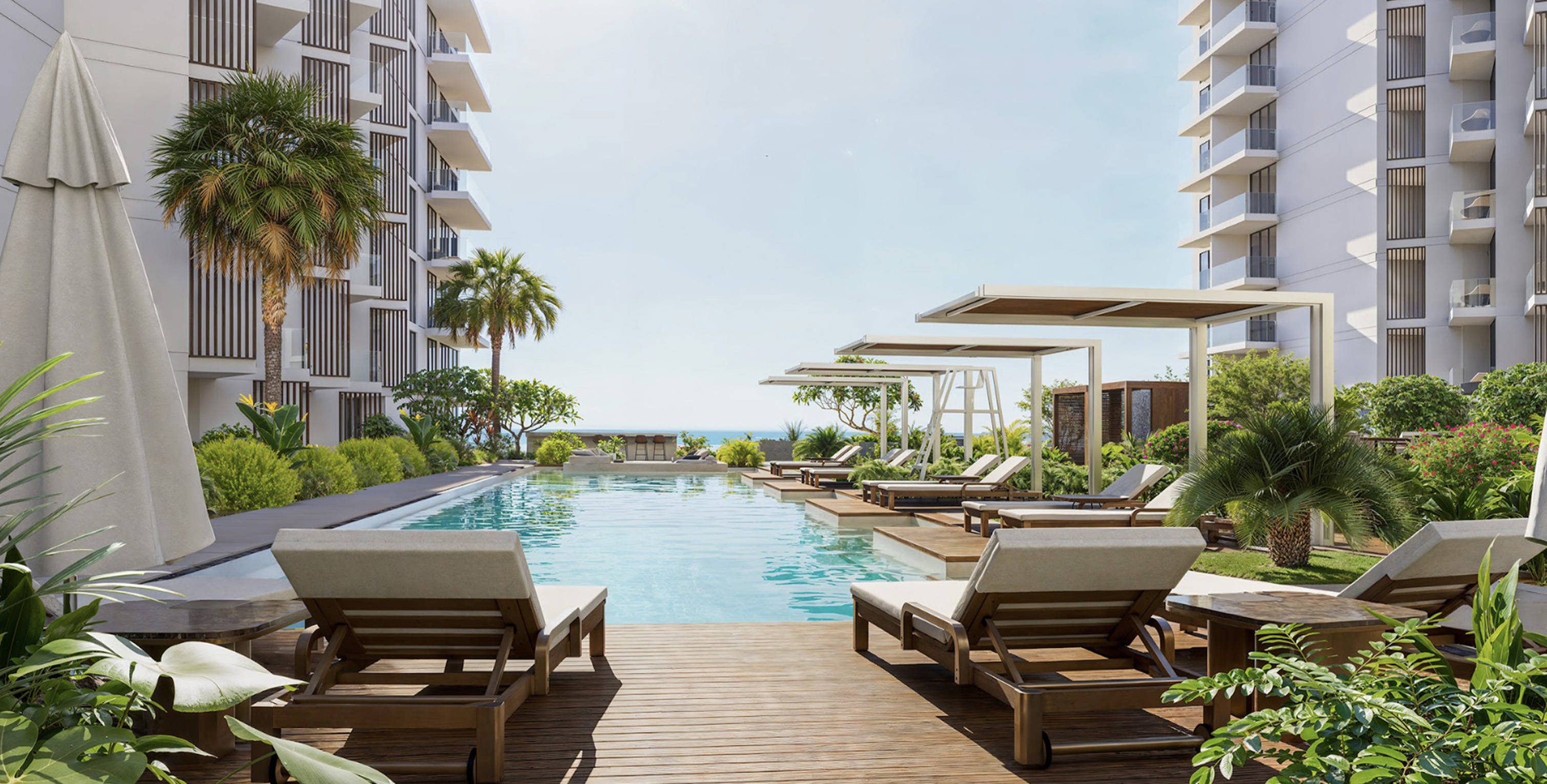 Terrasse de la piscine à Playa Viva